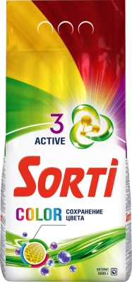 Стиральный порошок Sorti (Сорти) Color Автомат,9 кг