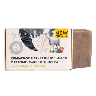 Мыло С козьим молоком для сухой и зрелой кожи с грязью Сакского озера Med Formula, 100 г