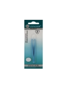 Пинцет прямой голубого цвета ZSP TS-105-str