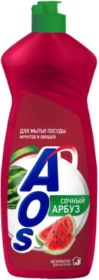 Средство для мытья посуды AOS (Аос) «Арбуз», 900 мл