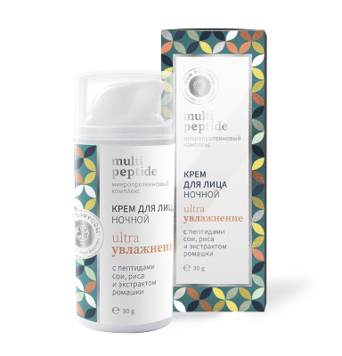Крем для лица Ultra увлажнение ночной Multi peptide, 30 г