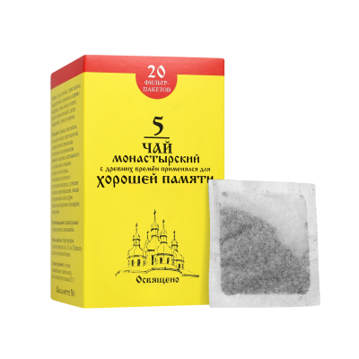 Чай №5 Для хорошей памяти Архыз, 20 пакетиков по 30 г