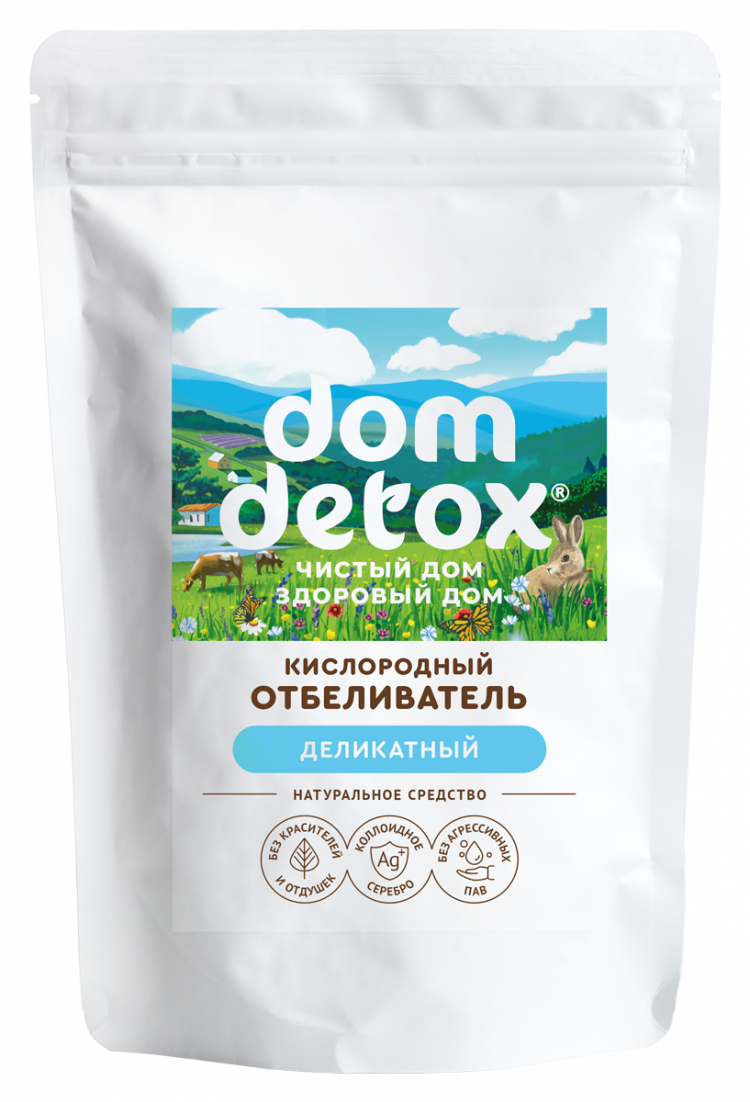 Отбеливатель кислородный Деликатный Dom Detox, 300 мл (Дом Природы), купить  в Мск, СПб и др. городах России