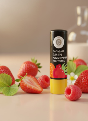 Бальзам для губ Клубничный коктейль, 3,5 г