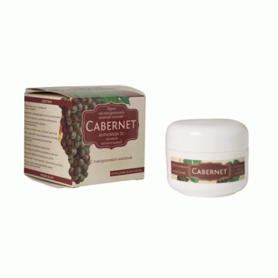 Крем на натуральной винной основе Каберне Антиэйдж 35 + ночной питательный