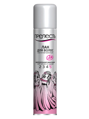 Лак для волос Сверхсильная фиксация 5 для объёма от корней, Прелесть, 200 мл