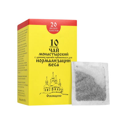 Чай №10 Для нормализации веса Архыз, 20 пакетиков по 30 г
