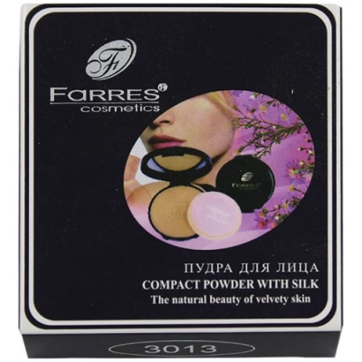 Пудра компактная с шелком, 3013 (02) бледно-бежевый