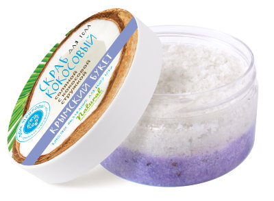 «Крымский букет» кокосовый соляной скраб для тела 