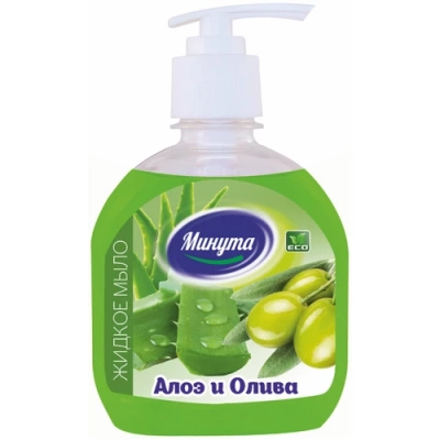Жидкое мыло Алоэ и олива, Минута, 500 мл