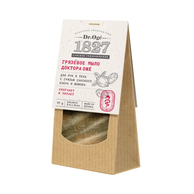 Грязевое мыло для руки и тела Смягчение и питание с грязью Сакского озера и жожоба, Dr. Oge, 95 г