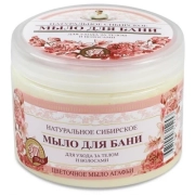 Мыло для бани натуральное сибирское цветочное, Рецепты бабушки Агафьи, 500 мл