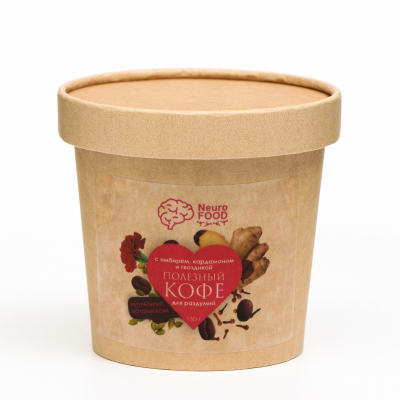 Кофе полезный для раздумий с имбирём, кардамоном и гвоздикой, 150 г