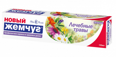 Новый Жемчуг зубная паста Лечебные травы, 125мл