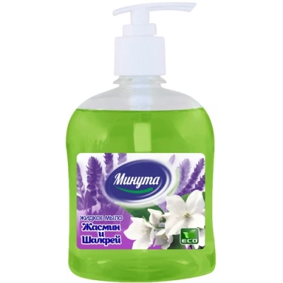Жидкое мыло Жасмин и шалфей, МИНУТА, 500 мл