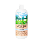Гель для мытья посуды Без запаха биоразлагаемый Dom Detox, 500 мл