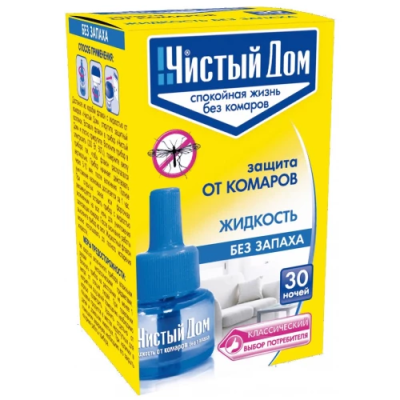 Жидкость от комаров Без запаха, 30 ночей, Чистый дом