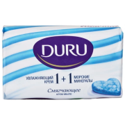 Туалетное мыло Увлажняющий крем и Морские минералы 1+1, Duru, 80 г