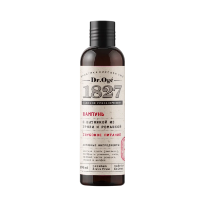 Шампунь Глубокое питание с вытяжкой из сакской грязи и ромашкой, Dr. Oge, 190 г