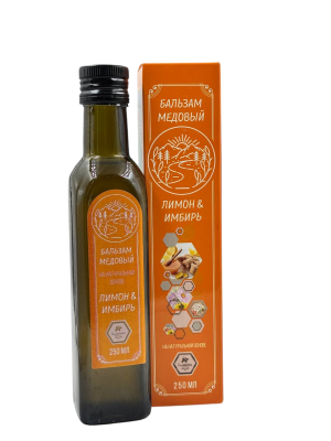 Бальзам медовый Имбирь и Лимон,  250 мл