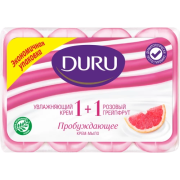 Туалетное мыло Увлажняющий крем и Розовый грейпфрут 1+1, Duru, 4 шт*90 г