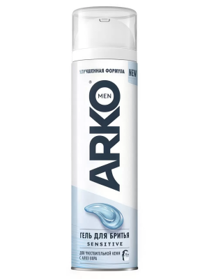 Гель для бритья Sensitive, Arko, 200 мл