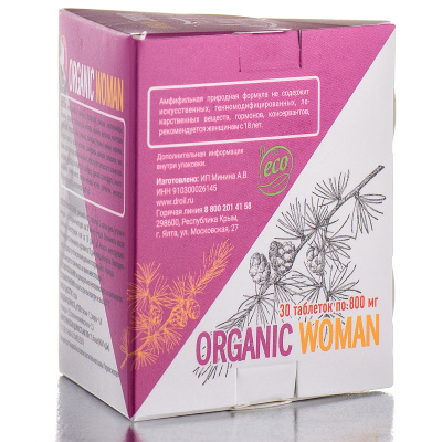 Биоактивная добавка Organic Woman Амфифильная природная формула с концентратом витекса  священного