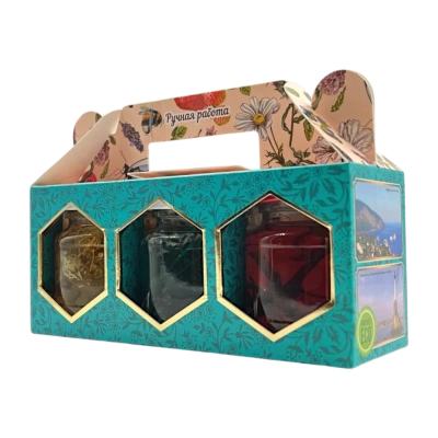 Набор Варенья лаванда, липа и барбарис, 3 х 125 мл