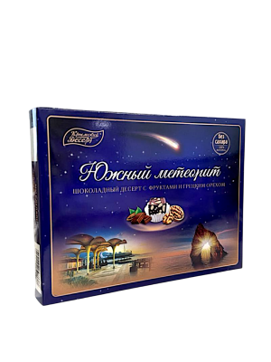 Шоколадный десерт Южный Метеорит с фруктами и Грецким орехом, без сахара, 200 г.