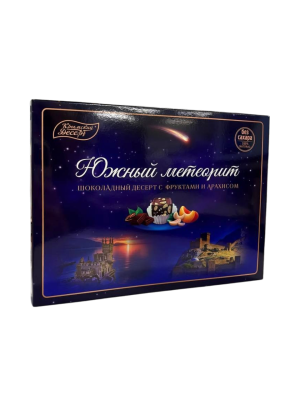 Шоколадный десерт Южный Метеорит с фруктами и Арахисом, без сахара, 200 г.