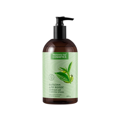 Бальзам для волос Укрепление и рост с зеленым чаем и маслом усьмы, 300 мл
