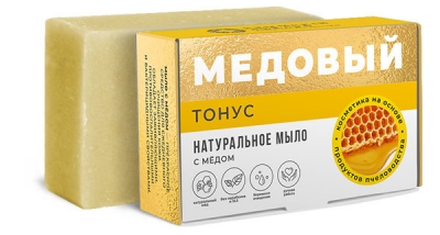 Натуральное мыло Медовый "Тонус" с мёдом, 100г
