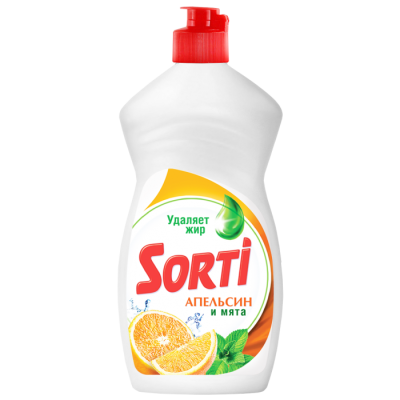 Средство для мытья посуды Апельсин и мята, Sorti, 450 мл