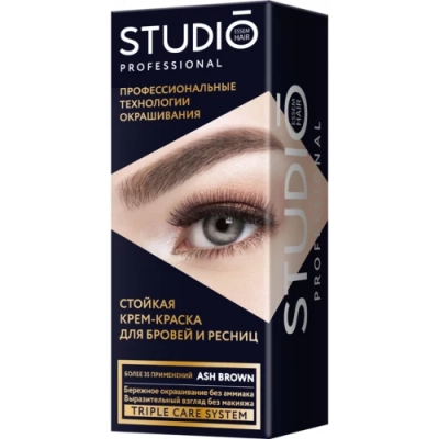 Краска для бровей и ресниц тон Пепельно-коричневый