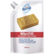 Жидкое хозяйственное мыло «Мистер Чистер» в мягкой упаковке дой-пак, 1000 мл
