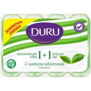 Туалетное мыло Увлажняющий крем и Зеленый чай 1+1, Duru, 4 шт*90 г