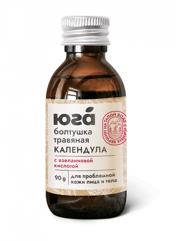 Травяная болтушка Календула с азелаиновой кислотой для лица и тела, 90 ...