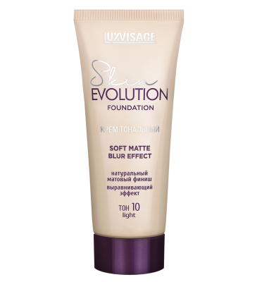 Тональный крем Матовый финиш, выравнивающий № 10 light, Skin evolution, 35 мл