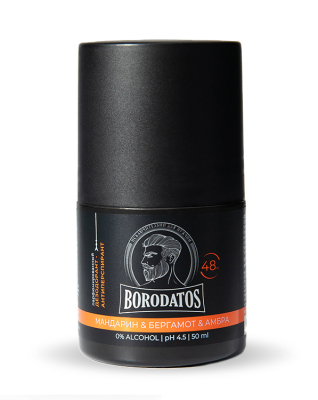 ​Дезодорант антиперспирант парфюмированный с Мандарином, Бергамотом и Амброй, без спирта, 50 мл