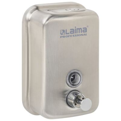 Дозатор для жидкого мыла LAIMA PROFESSIONAL INOX (гарантия 3 года), 0,5 л, нержавеющая сталь, матовый