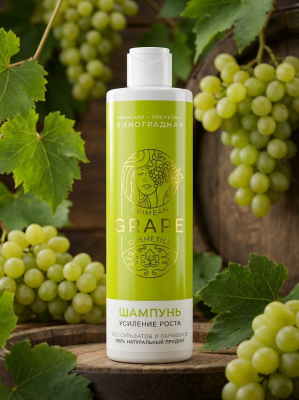 Шампунь Для роста волос Виноградная, 200 мл