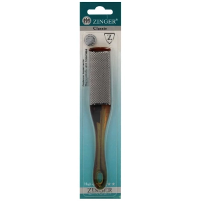 Терка педикюрная металлическая изогнутая Amber BG, крупная, 1-сторонняя, zo RВ-09