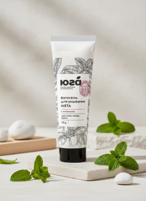 Фитогель для умывания Мята и энзимы для всех типов кожи Бережное очищение, 90 г