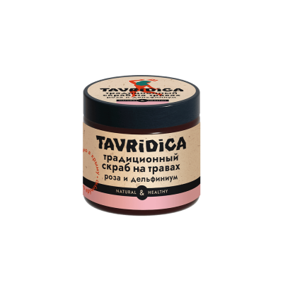 Традиционный скраб на травах для тела Роза и дельфиниум, TAVRIDICA, 200 г