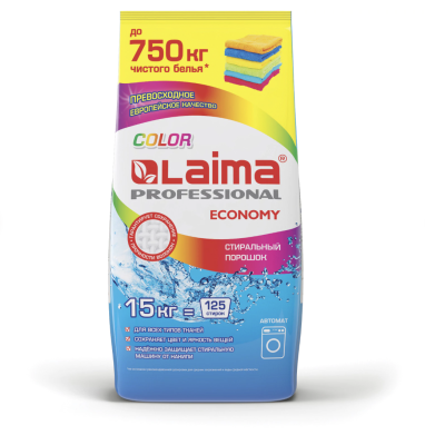 Стиральный порошок автомат 15 кг LAIMA PROFESSIONAL Color, для всех типов тканей