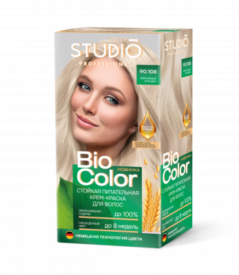 Крем-краска для волос Studio Professional BIOcolor, тон 90.108 - Жемчужный блондин