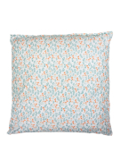 Подушка для сна с травами 45х45 см (маленький орнамент цветов и ветвей, оранжево-зеленая) 