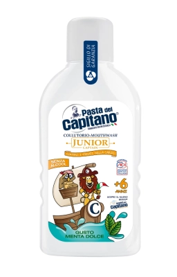 Ополаскиватель для полости рта детский junior soft mint 6+ мягкая мята Pasta del capitano, 400 мл