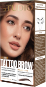 Стойкая крем-краска для бровей с эффектом татуажа Темно-коричневый, 30/20 мл