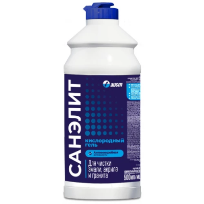 Кислородный гель для чистки эмали, акрила и гранита Санэлит , Аист, 500 мл